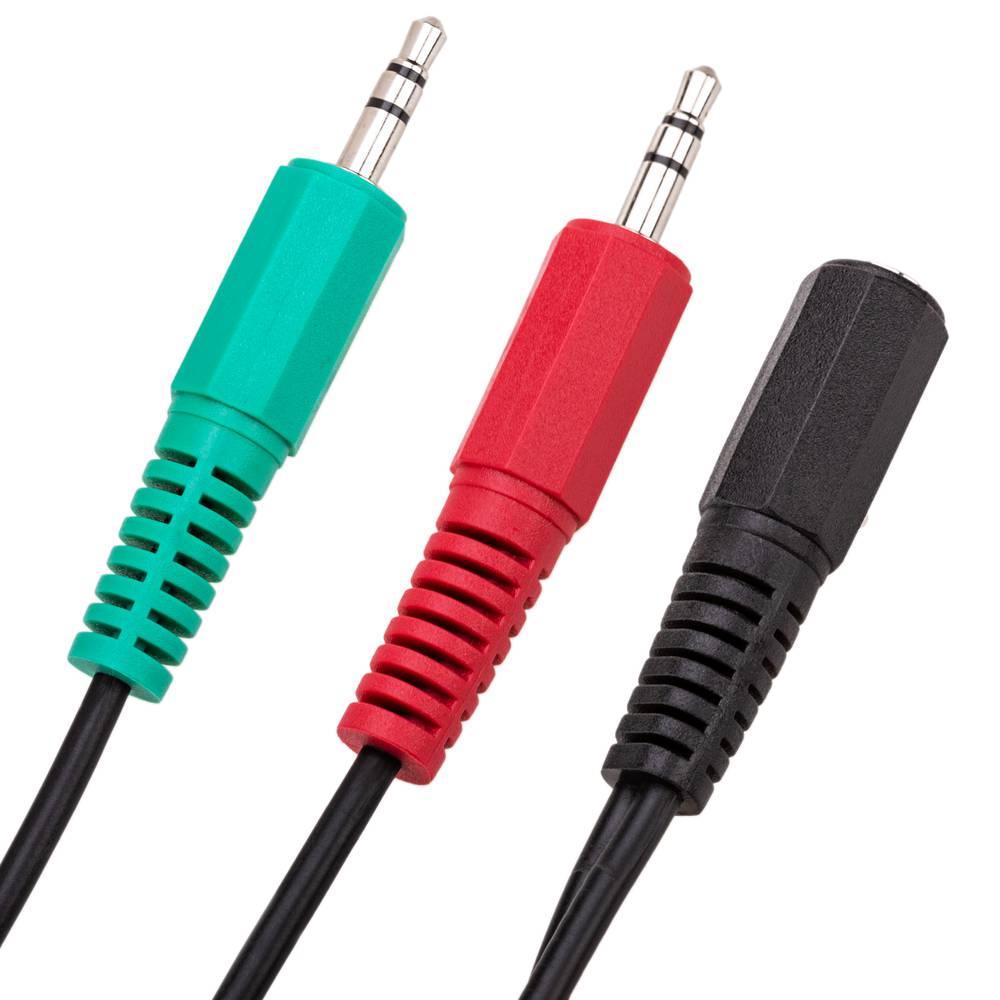 Adaptador de audio CTIA para auricular y micrófono minijack 3.5 - Cablematic