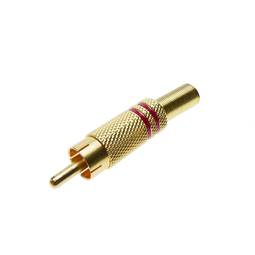 RCA-Stecker hochwertigen Gold mit roten Markierungen