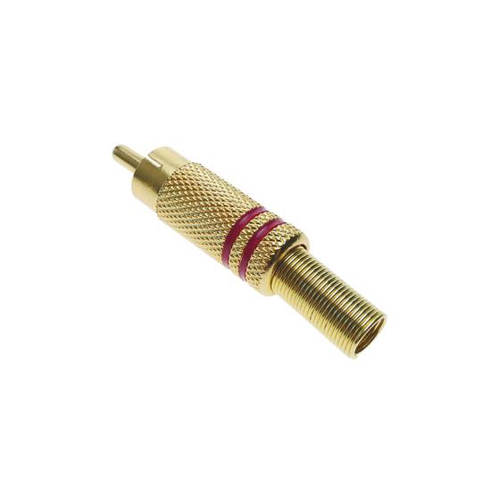 RCA male connector high quality gold with red markings