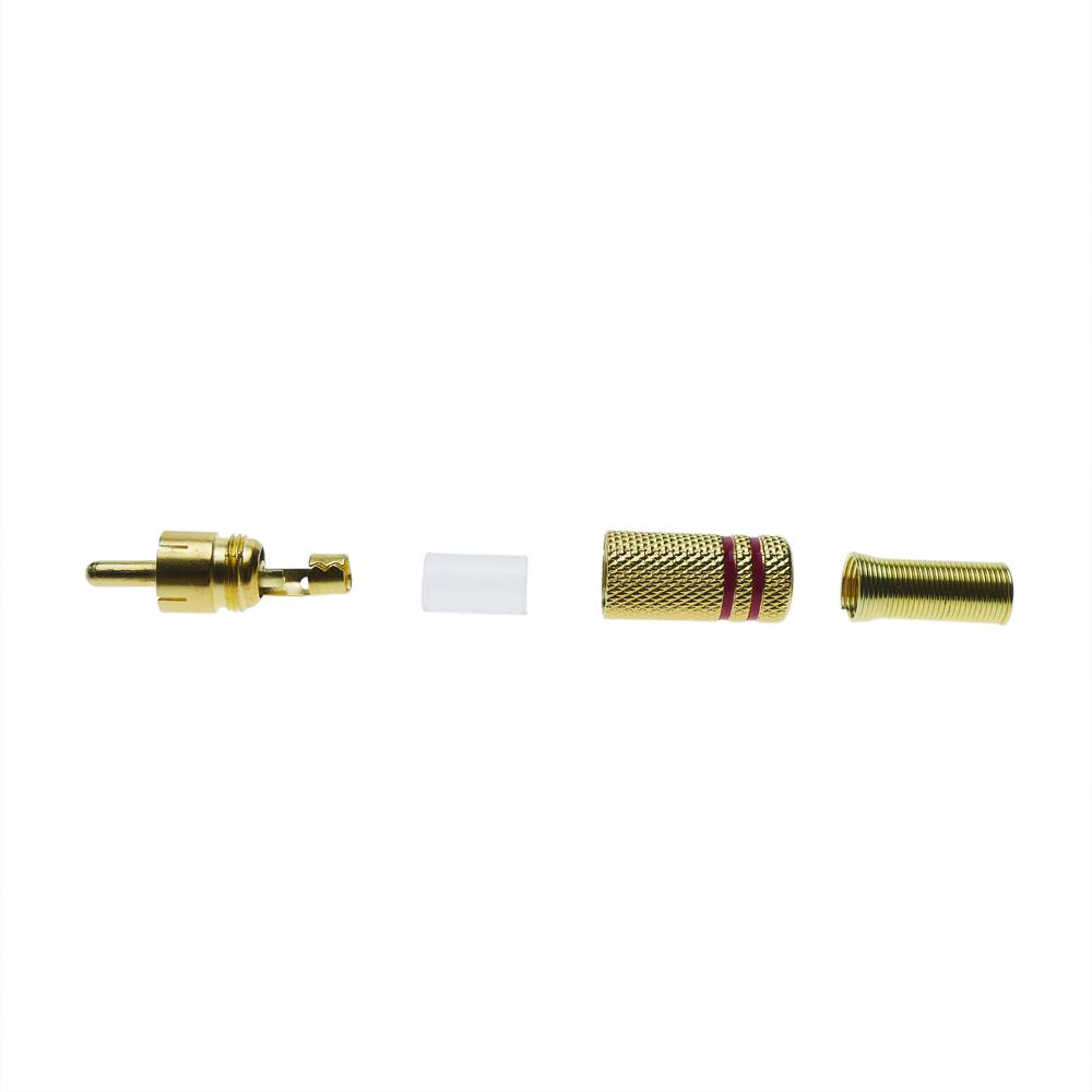 RCA male connector high quality gold with red markings