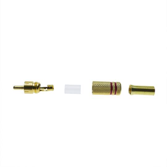 RCA male connector high quality gold with red markings