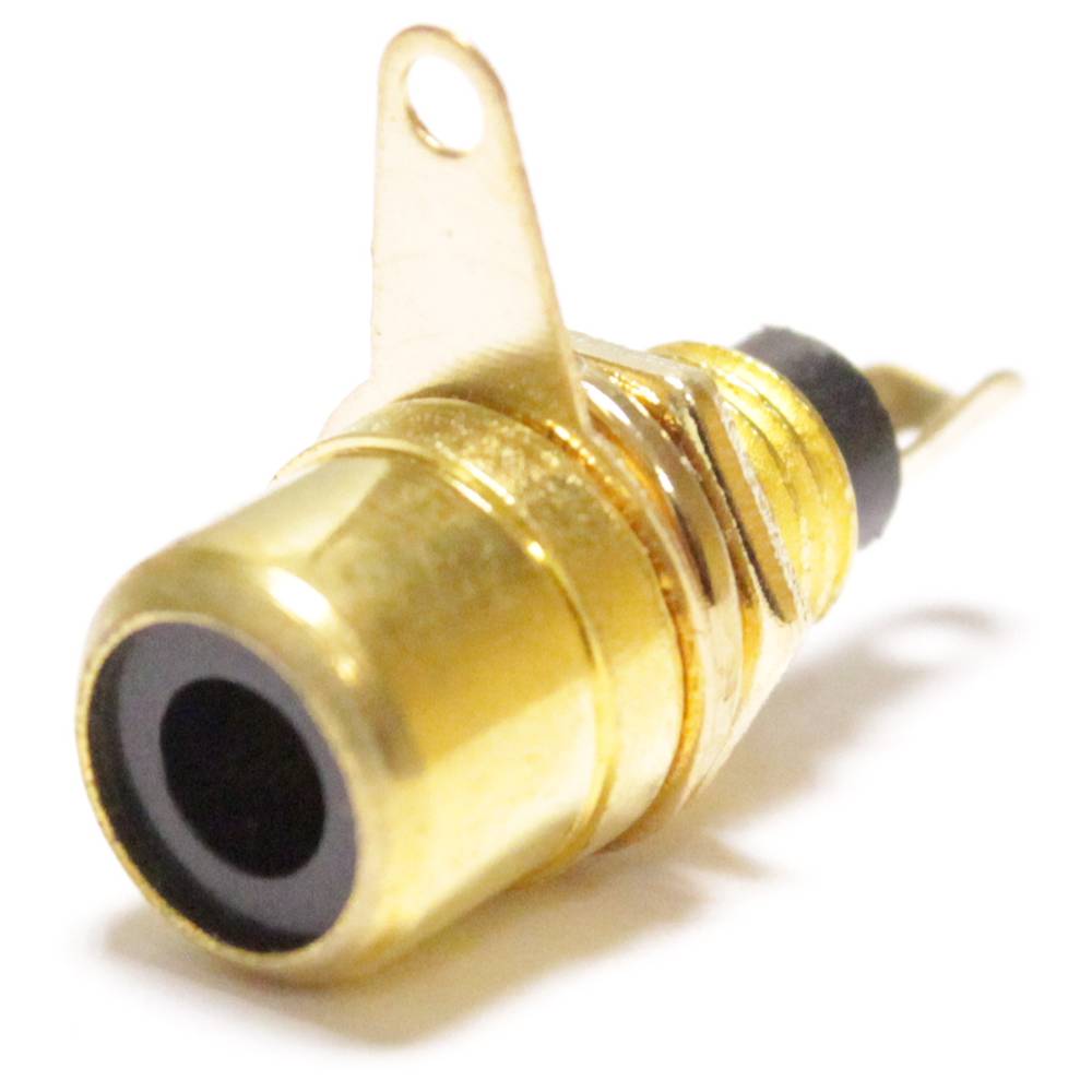 RCA femminile oro connettore di alta qualità con i marchi neri-tapping