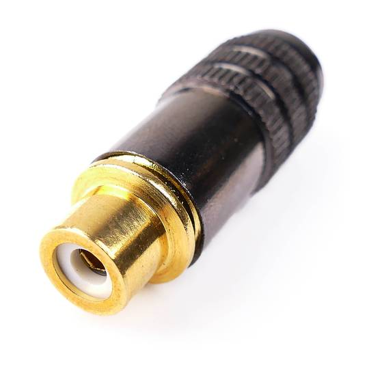 Connettore femmina RCA nero aria di alta qualità con macchie nere