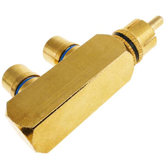 2xRCA-Adapter femmina a maschio golden 1XRCA angolo di alta qualità