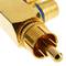 2xRCA-Adapter femmina a maschio golden 1XRCA angolo di alta qualità