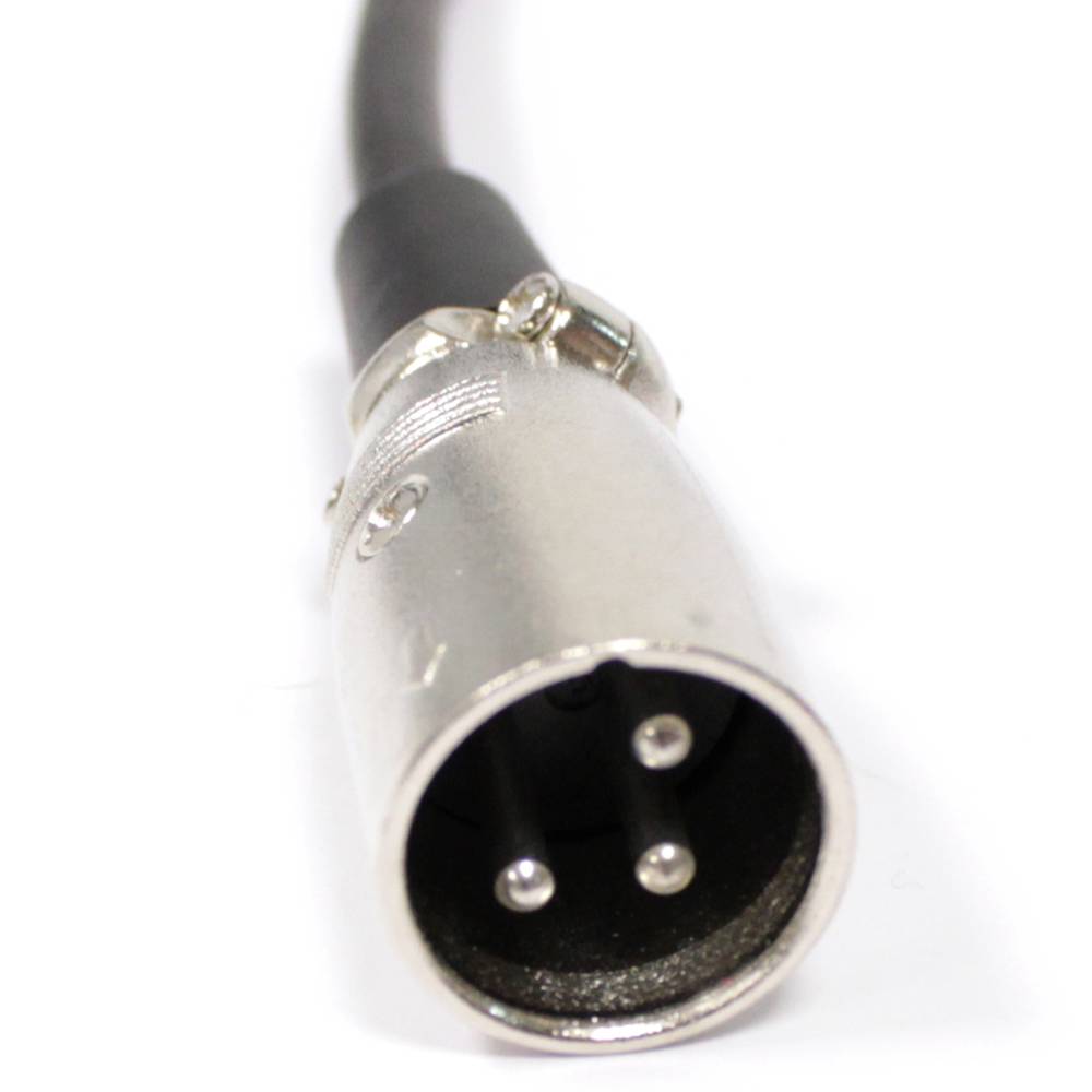 Cabo de áudio XLR de microfone 3 pinos macho para macho 10m