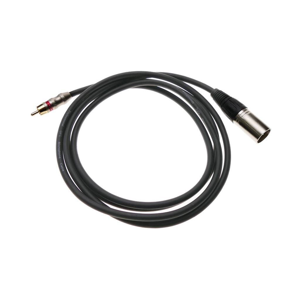 Cable de audio micrófono XLR 3pin macho a RCA macho de 2m