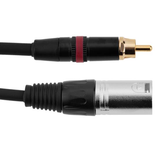Kabel audio mikrofon XLR 3pin męski na RCA męski 3 metry