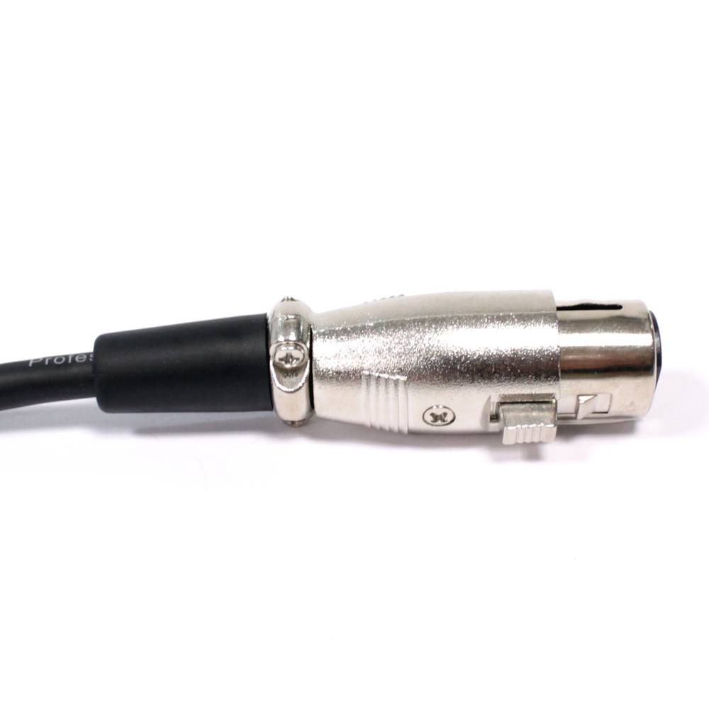Audiokabel microfooninstrument XLR 3-pins vrouwelijk naar jack 6,3 mm mannelijk 5 m