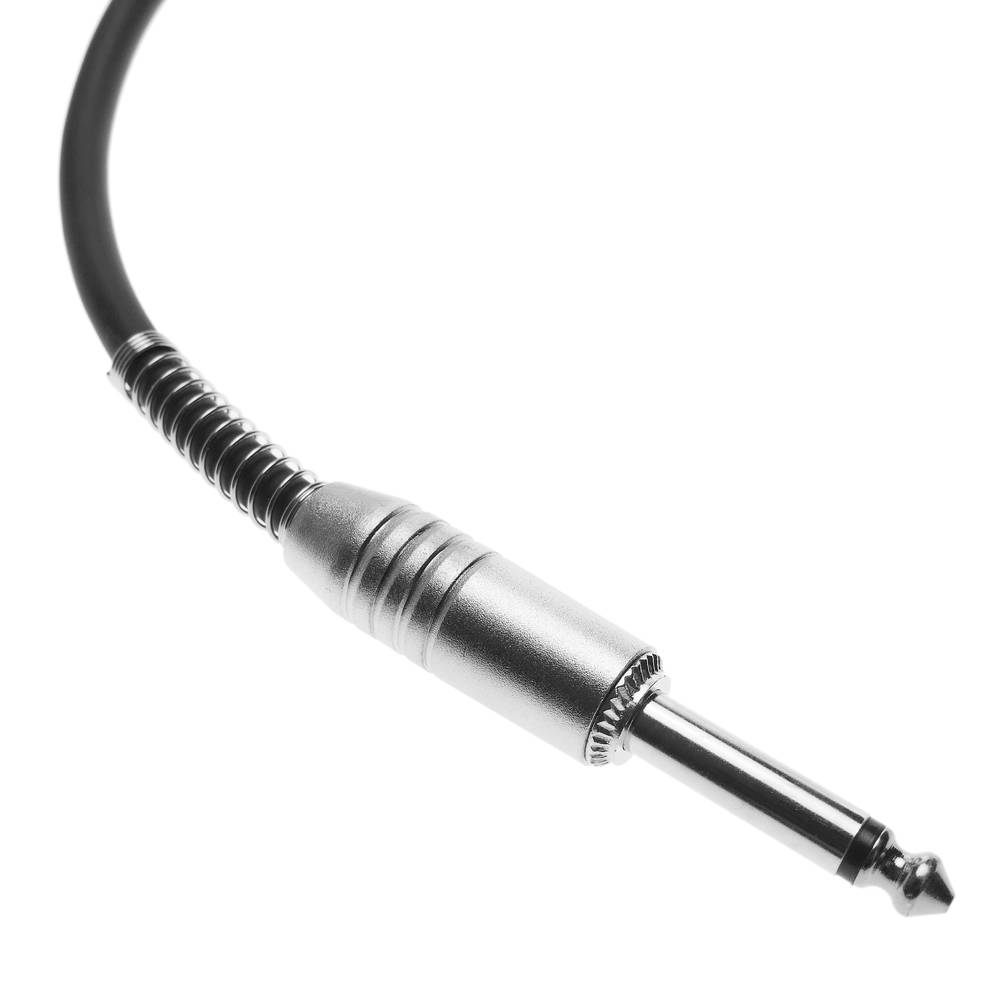 Cable Audio micrófono Instrumento Mono Jack 6.3mm Macho a Macho de 2m BeMatik 