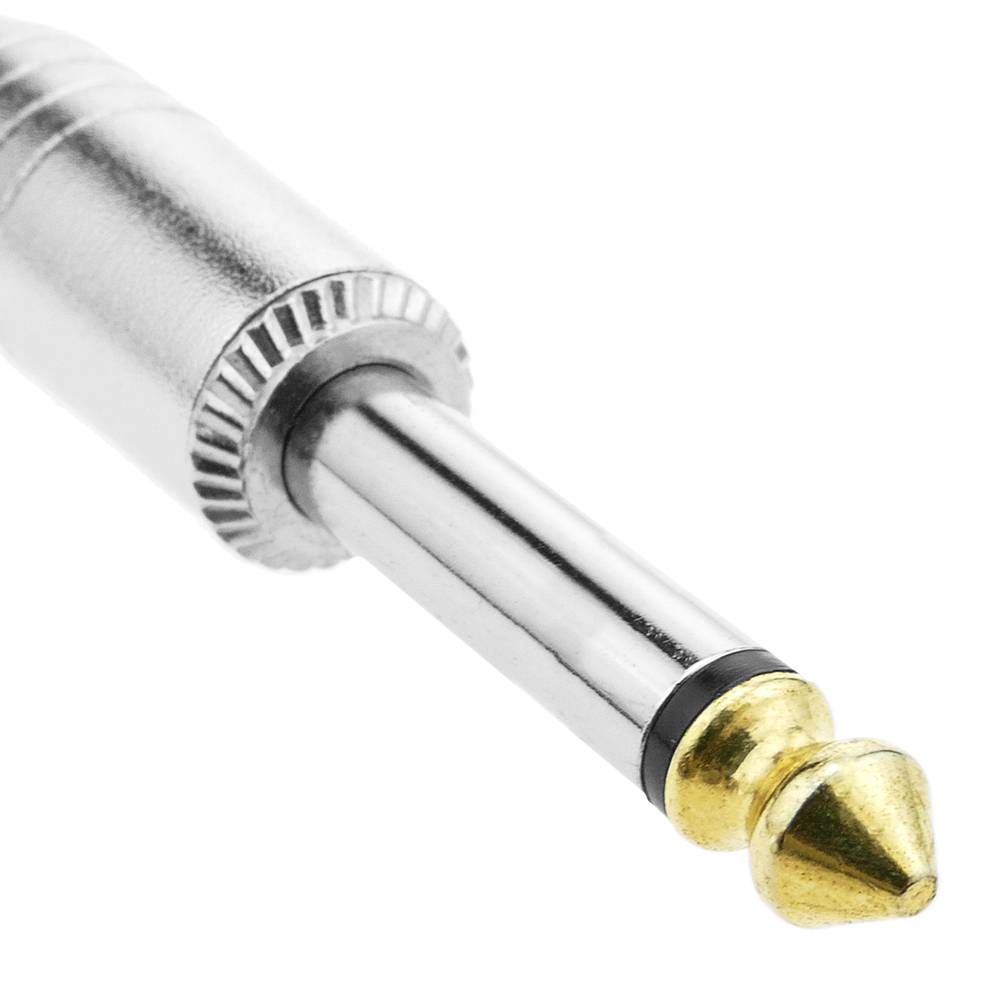 Cabo de áudio 6,3 milímetros microfone mono instrumento de macho para macho 20m