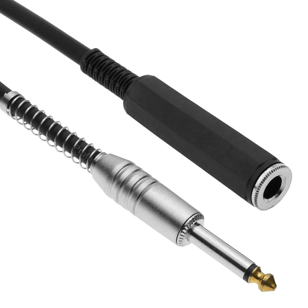 Câble Guitare Jack 6,3 Mm - Longueur 6 M, Couleur Bleu - Pour Instruments, Qualité Haute Fidélité, Gaine PVC Souple