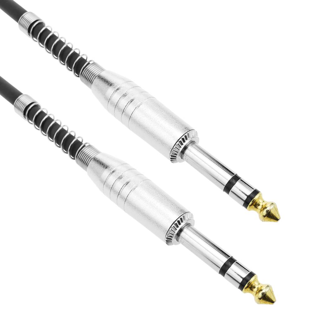 Instrument microphone stereo audio cable jack 6.3mm TRS Male to Male 1m