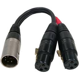 5-Pin XLR-Adapter 3-Pin XLR-Stecker 2 weiblich
