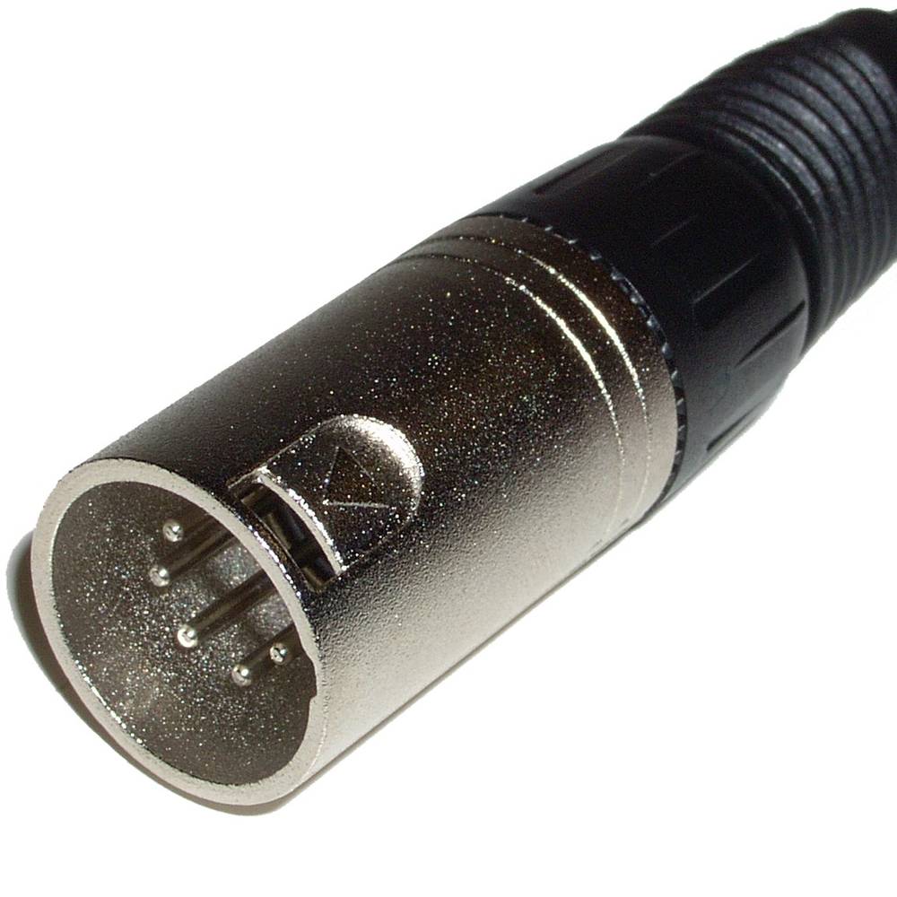 XLR 5-pins mannelijk naar 2 XLR 3-pins vrouwelijk adapter