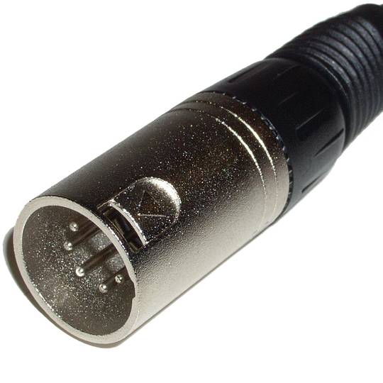XLR 5-pins mannelijk naar 2 XLR 3-pins vrouwelijk adapter