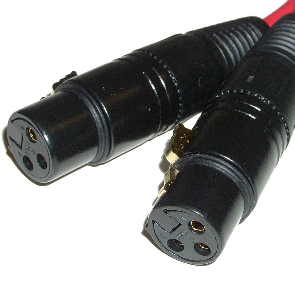XLR 5-pins mannelijk naar 2 XLR 3-pins vrouwelijk adapter