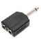 Duplicator 6.3mm mono audio jack 6.3mm male to female 2xjack