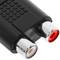 Duplicador audio estéreo TRS 1xjack 6.3mm macho a 2xRCA hembra