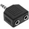 Adaptateur stéréo audio (Jack 3,5 mm-M-/ 2 x Jack 3,5 mm--H)