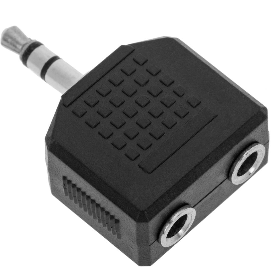Adaptateur stéréo audio (Jack 3,5 mm-M-/ 2 x Jack 3,5 mm--H)