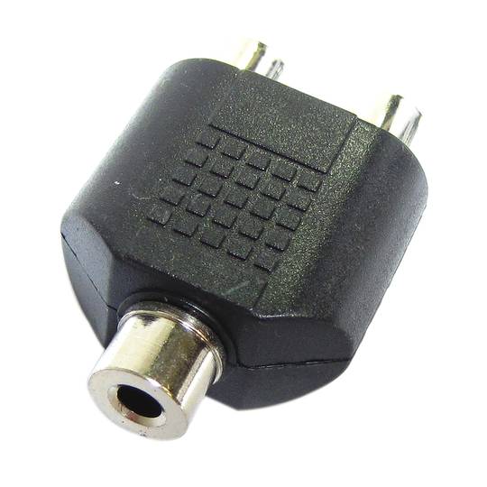 Stereo Audio Adapter (Jack-3.5mm-H/2 x RCA-H)