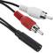 Stereo Audio Adapter (Jack-3.5mm-H/2 x RCA-M) 10cm