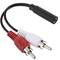 Stereo Audio Adapter (Jack-3.5mm-H/2 x RCA-M) 10cm