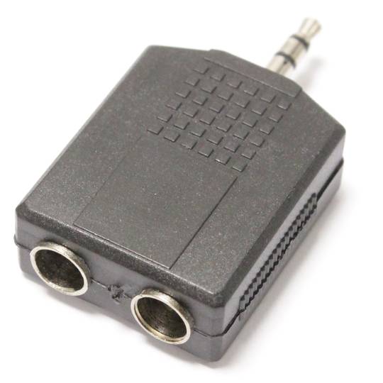 Adaptador d'àudio estèreo 1 x minijack-3.5-mascle a 2 x jack-6.3mm-femella
