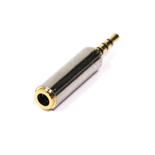 Audio-adapter 4-pins jack 3,5 vrouwelijk naar jack 2,5 mm mannelijk - Cablematic