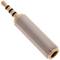 Jack da 3,5 mm audio adattatore a 4 pin femmina a jack da 2,5 mm maschio