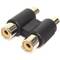 2xRCA Adaptador fêmea para fêmea