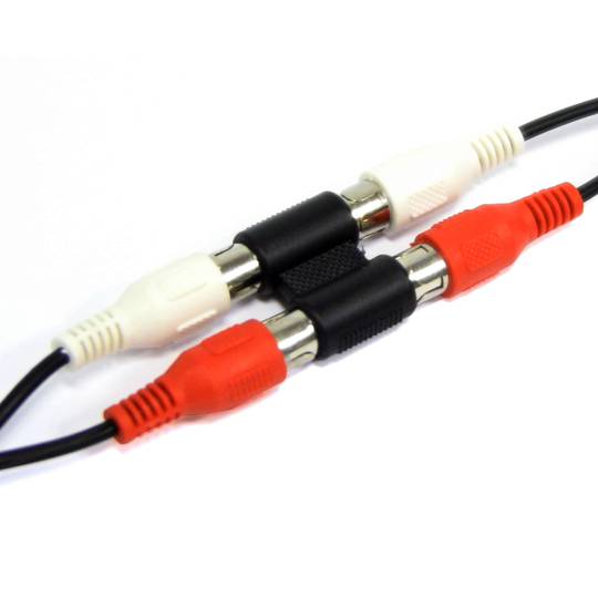 2xRCA Adaptador fêmea para fêmea