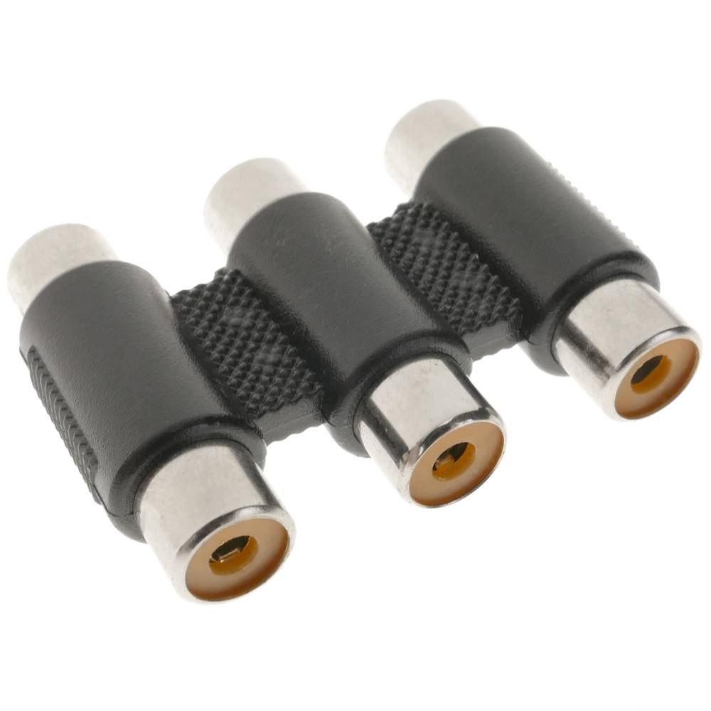 Adapter 3xRCA żeńskie na żeńskie