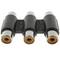 Adapter 3xRCA żeńskie na żeńskie