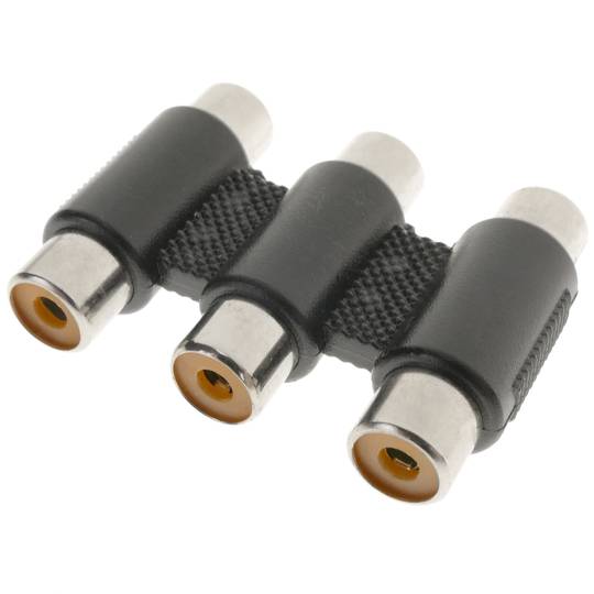 Adapter 3xRCA żeńskie na żeńskie