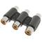 Adapter 3xRCA żeńskie na żeńskie