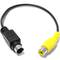 Scheda video composito RCA SVHS-femmina al mini DIN a 4-pin-maschio