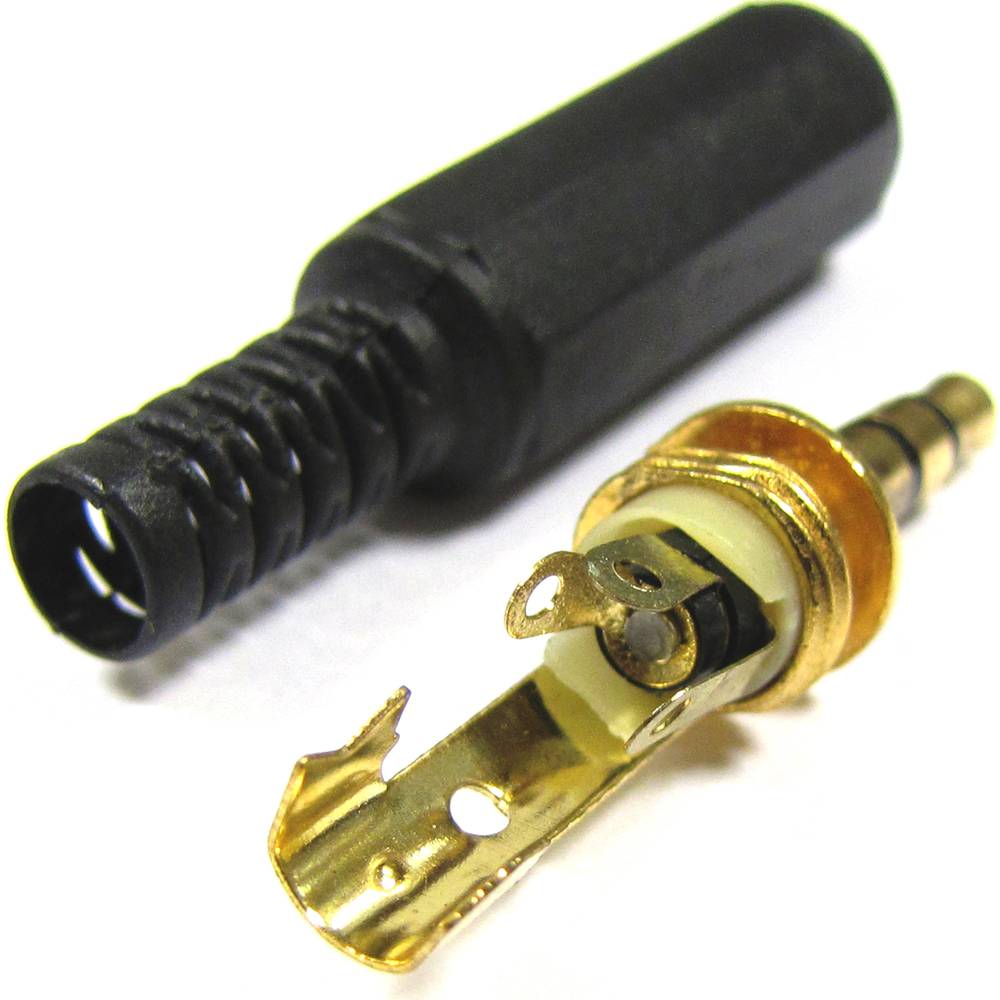 Jack estéreo de 3,5 mm 4 pinos AV - Cablematic