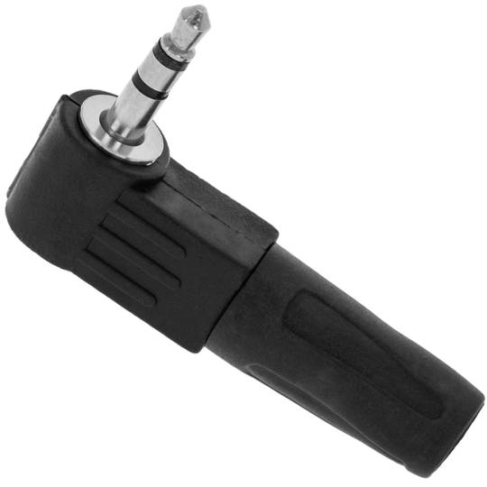 Conector jack de 3,5 mm stereo macho acodado