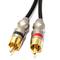 Stereo audio cable XLR 3-pin male to RCA male 3m