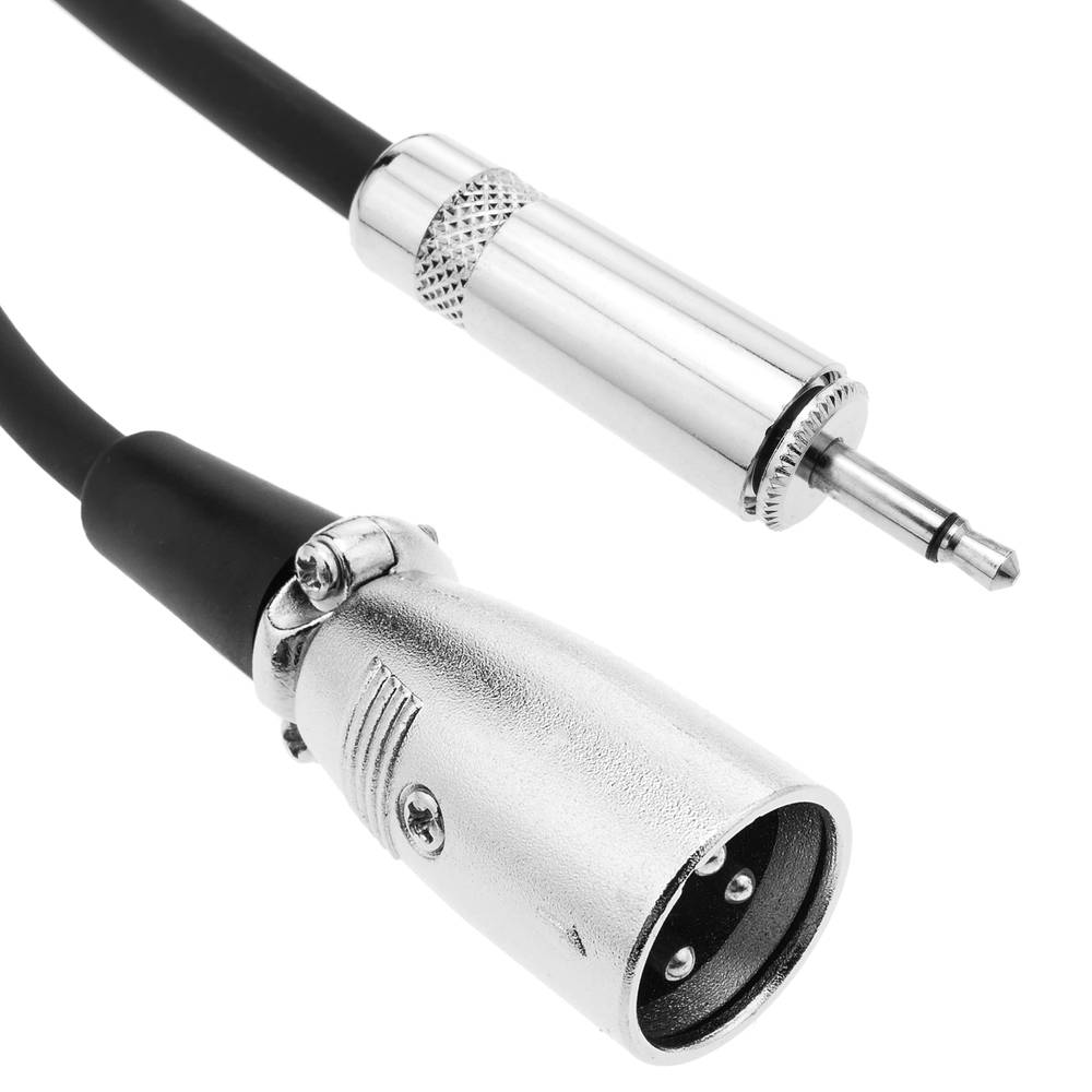 NUOSIYA Cable adaptador en Y de 1/8 pulgadas TRS a doble XLR macho 2 m 3.5 mm Mini Jack estéreo macho a 2 XLR macho Interconexión Breakout Y Patch Cable 