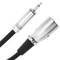 Mono audio cable XLR 3-pin male to TRS jack 3.5mm male 3m