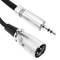 Stereo audio cable XLR 3-pin male to TRS jack 3.5mm male 1m
