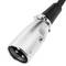 Stereo audio cable XLR 3-pin male to TRS jack 3.5mm male 1m