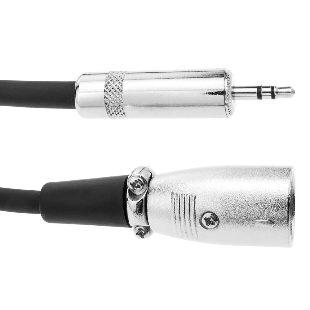 Câble audio stéréo XLR 3 broches mâle à TRS jack 3.5mm mâle 2m