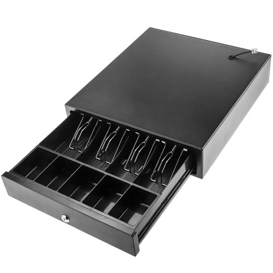 Cash drawer automatic black with RJ11 for POS printer cash register