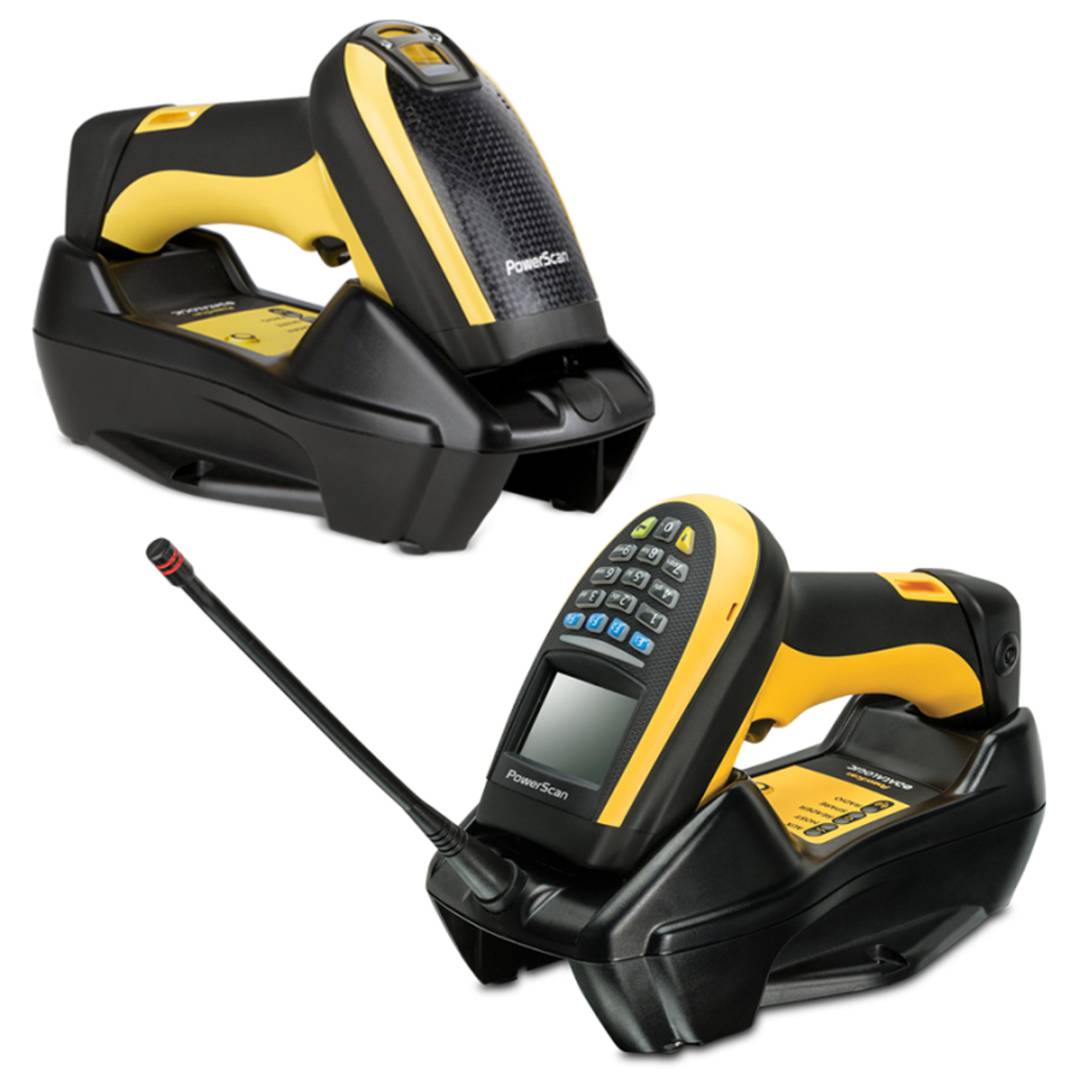 Zestaw czytnika kodów kreskowych USB PowerScan 95X1 AR 1D/2D z kablem i podstawą firmy Datalogic PBT9501-ARRBK10EU