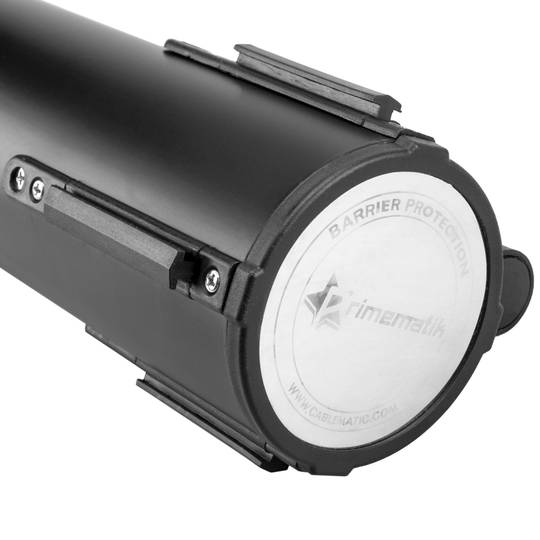 Słupek dystansowy 2 szt. Czarny z 3m rozciąganą taśmą 320 x 63 x 910 mm