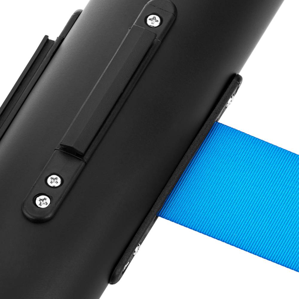 Teilerpfosten 2 Einheiten schwarz mit 3 m blauem und rotem dehnbarem Klebeband 320 x 63 x 910 mm